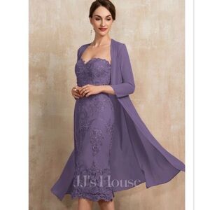 JJ’s House New! Sequin Mother of the Bride Knee Length Dress